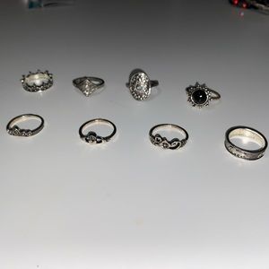 NEW!! 8pc Princess Ring Set